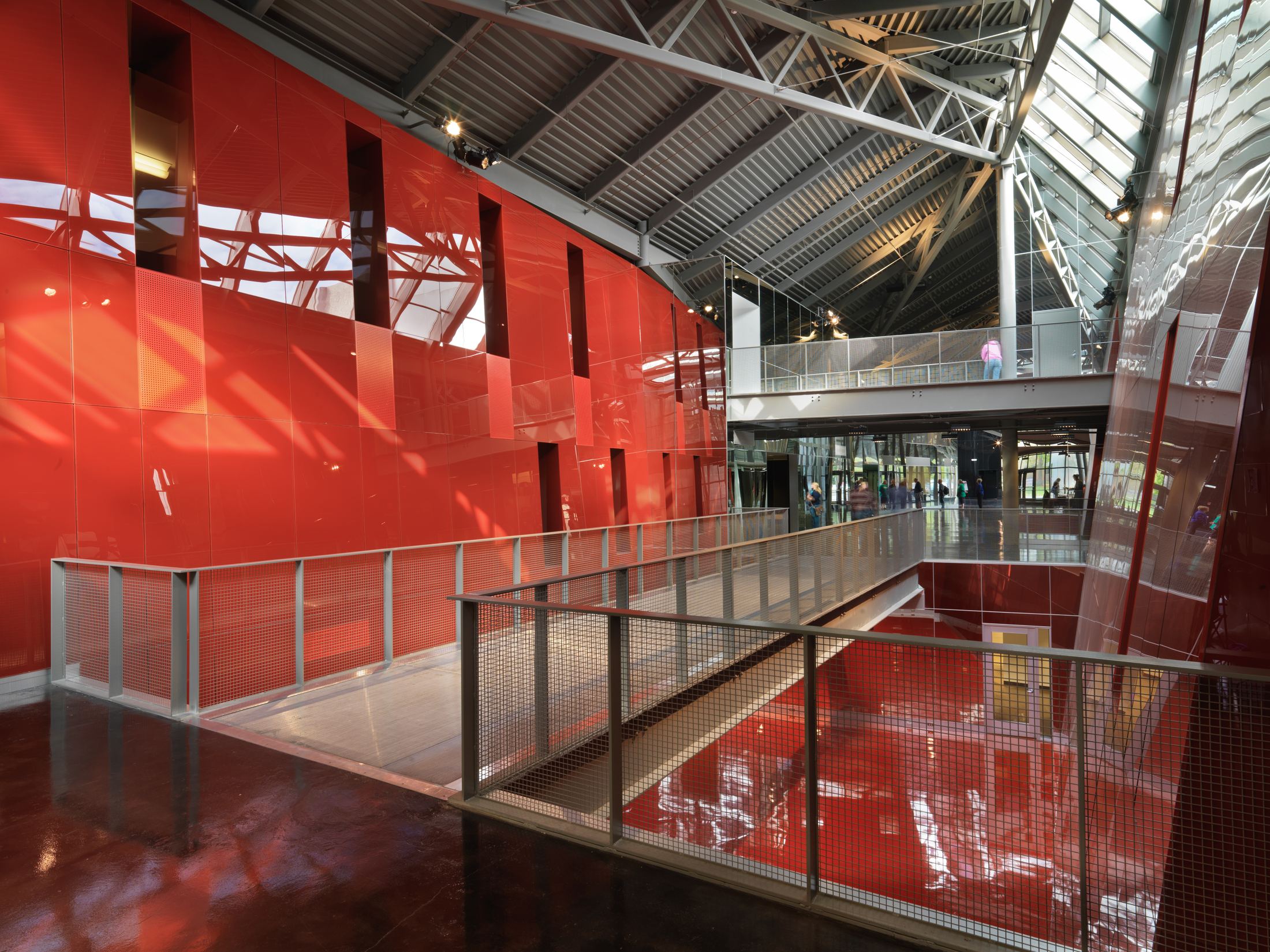 Red stair and public movement