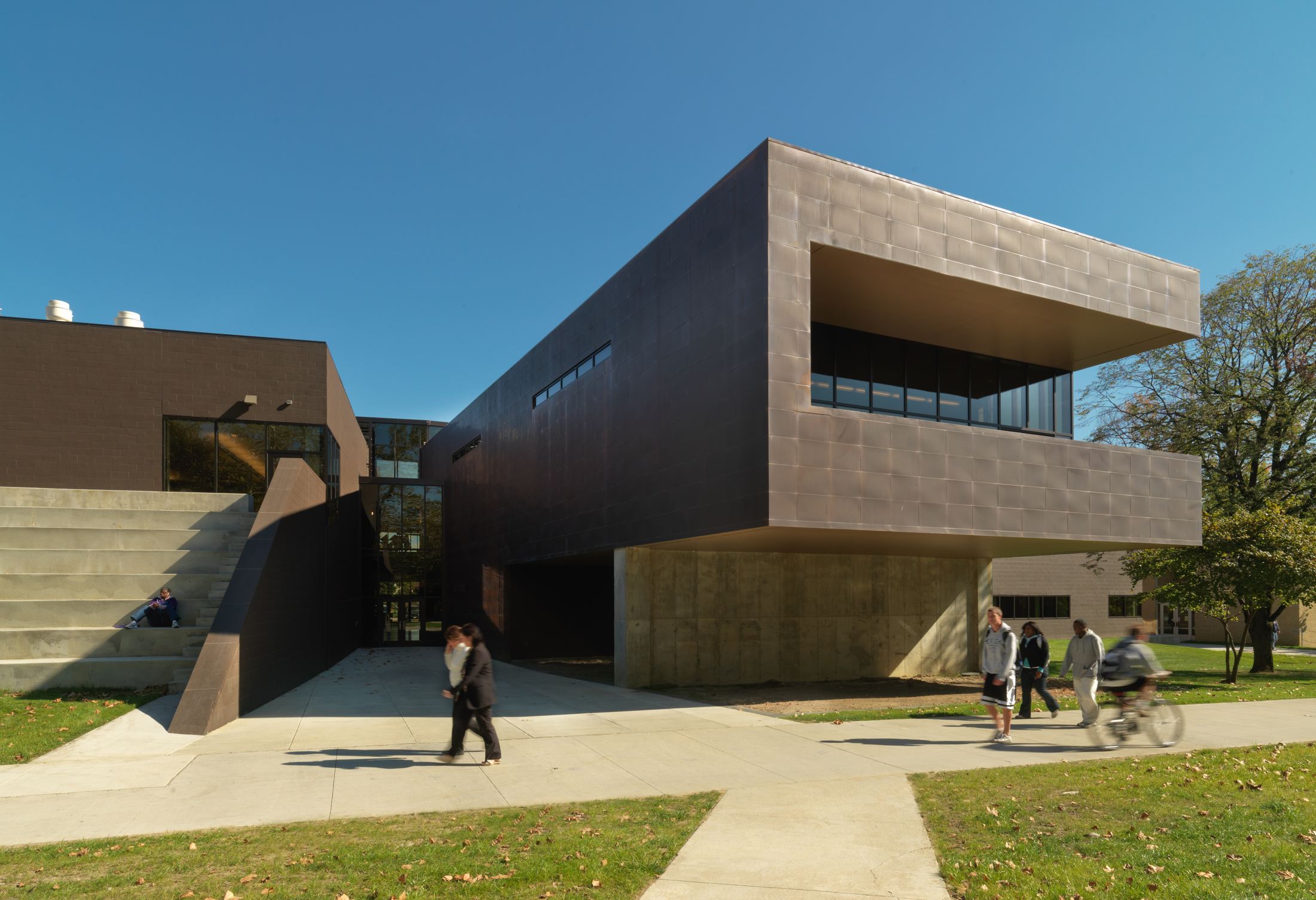 Exterior arts building massing
