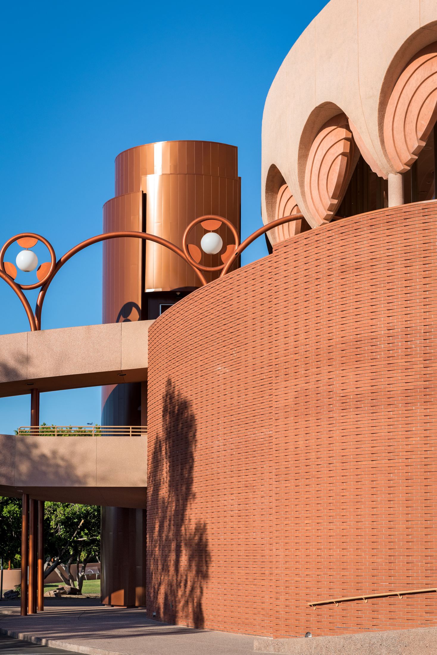 Terrace, cylinder, and shadow
