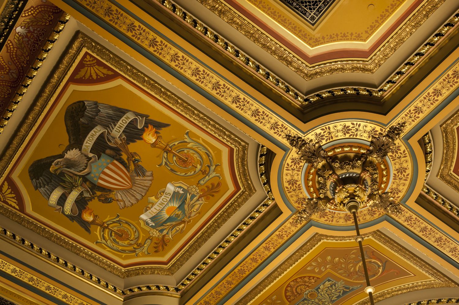 Painted ceiling detail