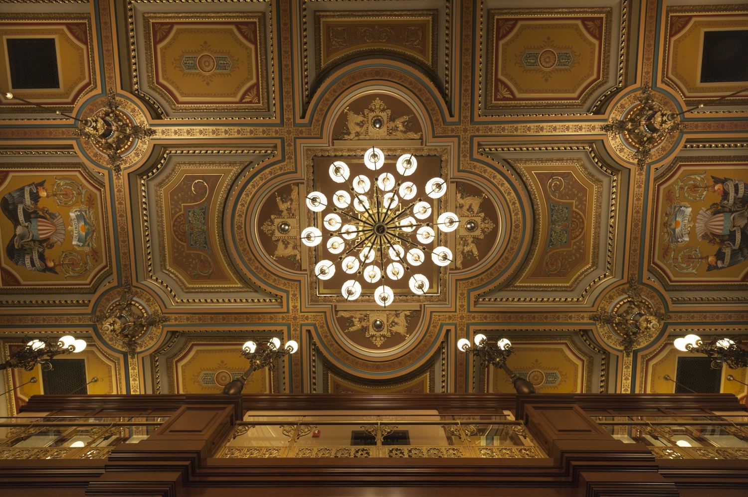 Chandelier and plaster detail