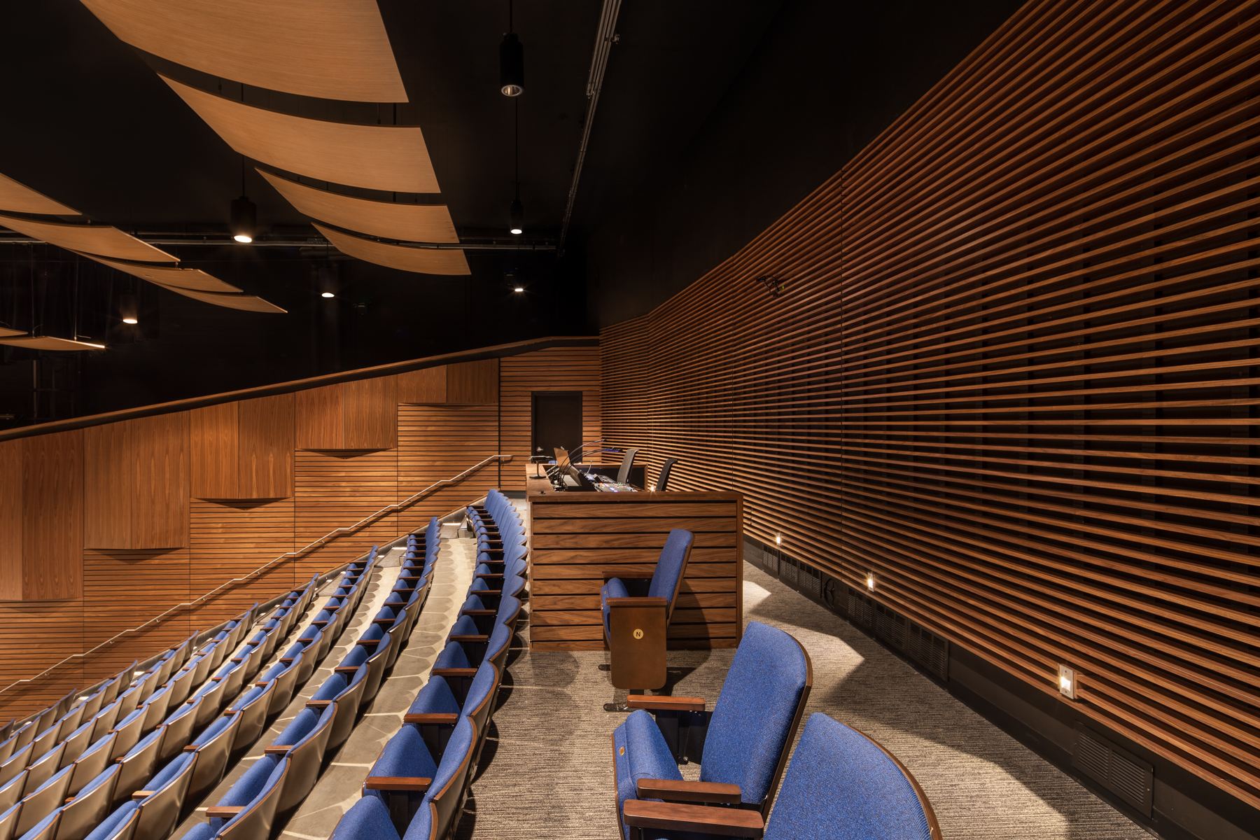 Wood acoustic wall detail