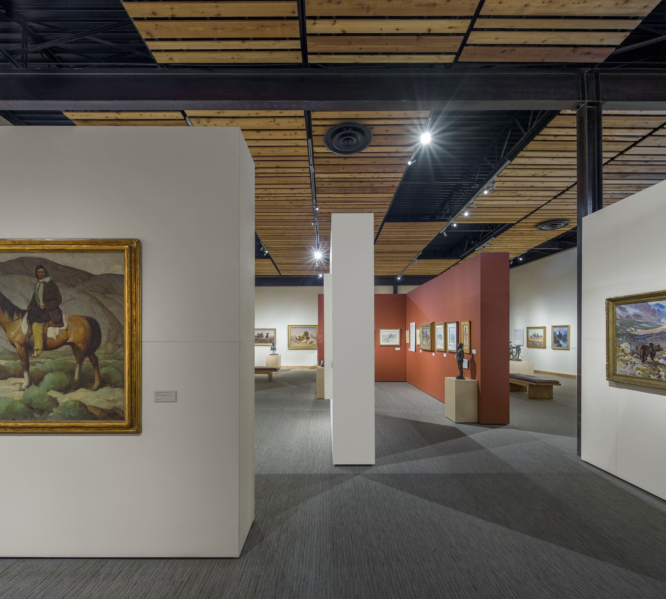 Gallery rooms and exhibit flow
